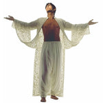 1970s Bohemian Lace Robe & Harem Pants Set