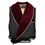 Vintage Burgundy Velvet Smoking Robe