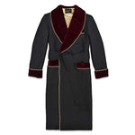 Vintage Burgundy Velvet Smoking Robe