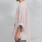 Men's Loose Linen Tunic Shirts