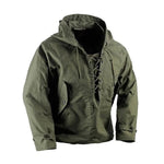 USN Wet Weather Parka Vintage Deck Jacket Pullover Lace Up WW2 Uniform