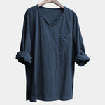 Men’s Plus Size Linen Shirt – Classic Relaxed Fit Summer Shirt