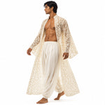 1970s Bohemian Lace Robe & Harem Pants Set