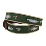 Freshwater Fish & Flies Ribbon D-Ring Belt