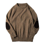 Men's Knit Sweater with Elbow Patch