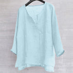 90% Linen Solid Color Men's shirt