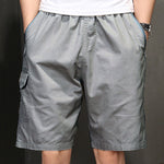[47.2'' Waist] Men's Zip Plus Size Shorts