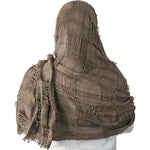 Wrap Dune Wasteland Hooded Shawl With Viking Brooch
