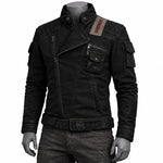 Distressed Cyberpunk Biker Outerwear