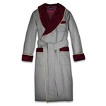 Vintage Burgundy Velvet Smoking Robe