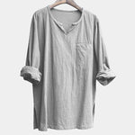 Men’s Plus Size Linen Shirt – Classic Relaxed Fit Summer Shirt