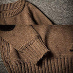Men's Knit Sweater with Elbow Patch