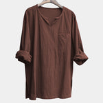 Men’s Plus Size Linen Shirt – Classic Relaxed Fit Summer Shirt