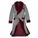 Vintage Burgundy Velvet Smoking Robe