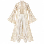 1970s Bohemian Lace Robe & Harem Pants Set