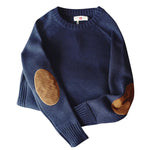 Men's Knit Sweater with Elbow Patch