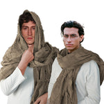Wrap Dune Wasteland Hooded Shawl With Viking Brooch