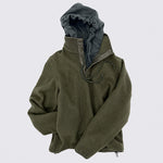 Vintage Military Hooded Fleece Jacket