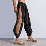 Nomad Side-Slit Harem Pants – Relaxed Bohemian Wrap Trousers