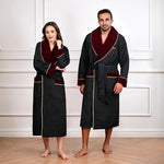 Vintage Burgundy Velvet Smoking Robe