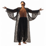 1970s Bohemian Lace Robe & Harem Pants Set