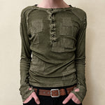 Patch Henley Shirts