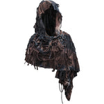 Wrap Dune Wasteland Hooded Shawl With Viking Brooch