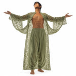 1970s Bohemian Lace Robe & Harem Pants Set